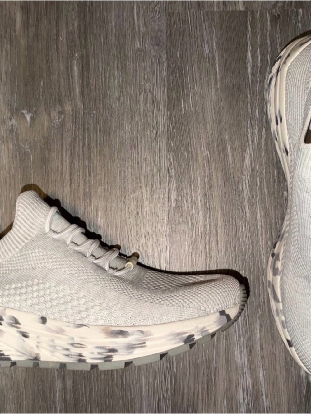 Light Grey Knit Sketchers Women's Athletic Sneakers - Neutral Casual Runner
